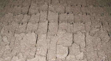 クリーニング前の熱交換器 京都の天井吊下形エアコン